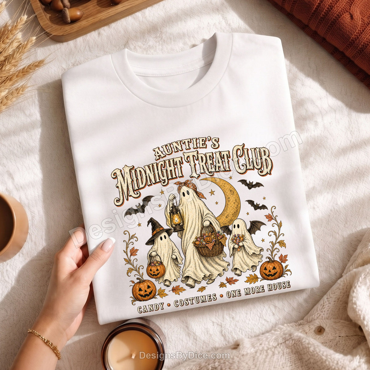 Auntie's Midnight Treat Club Shirt | Funny Halloween Aunt Graphic Tee