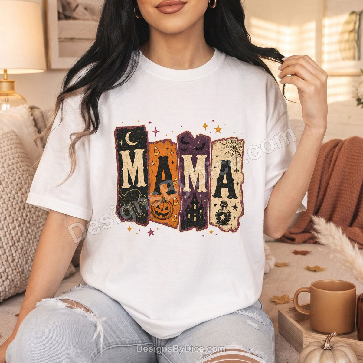 Spooky Mama Shirt | Vintage Halloween Mama Graphic Tee