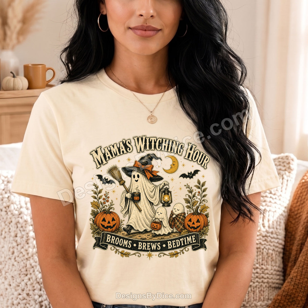 Mama's Witching Hour Shirt | Cute Halloween Mom Ghost Tee