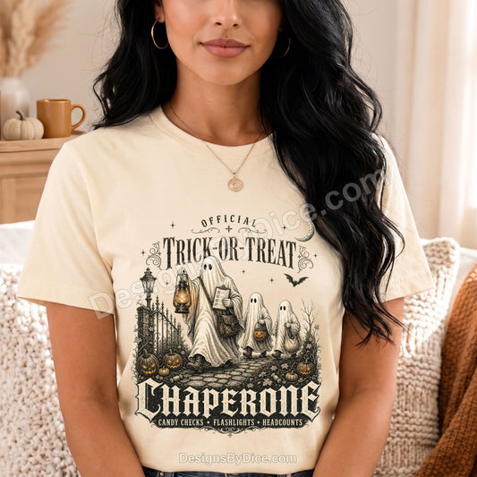 Official Trick-or-Treat Chaperone Shirt | Funny Halloween Parent Tee