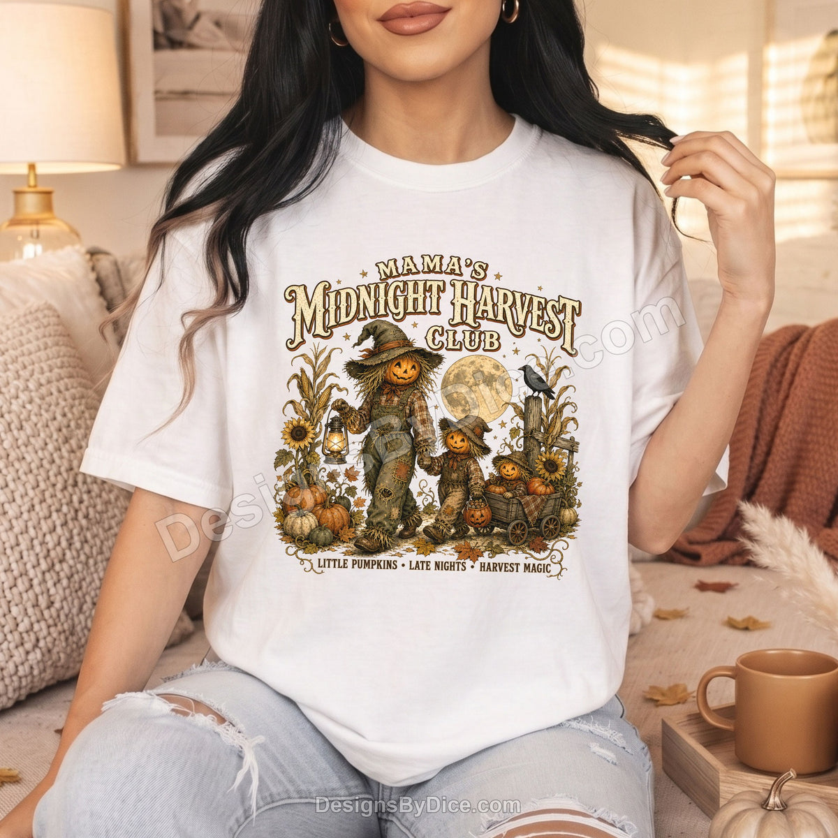 Mama's Midnight Harvest Club Shirt | Vintage Halloween Mom Tee