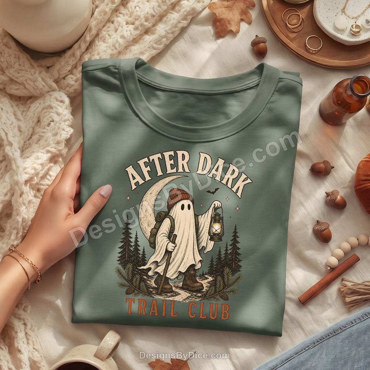 After Dark Trail Club Shirt | Ghost Hiking & Camping Graphic Tee