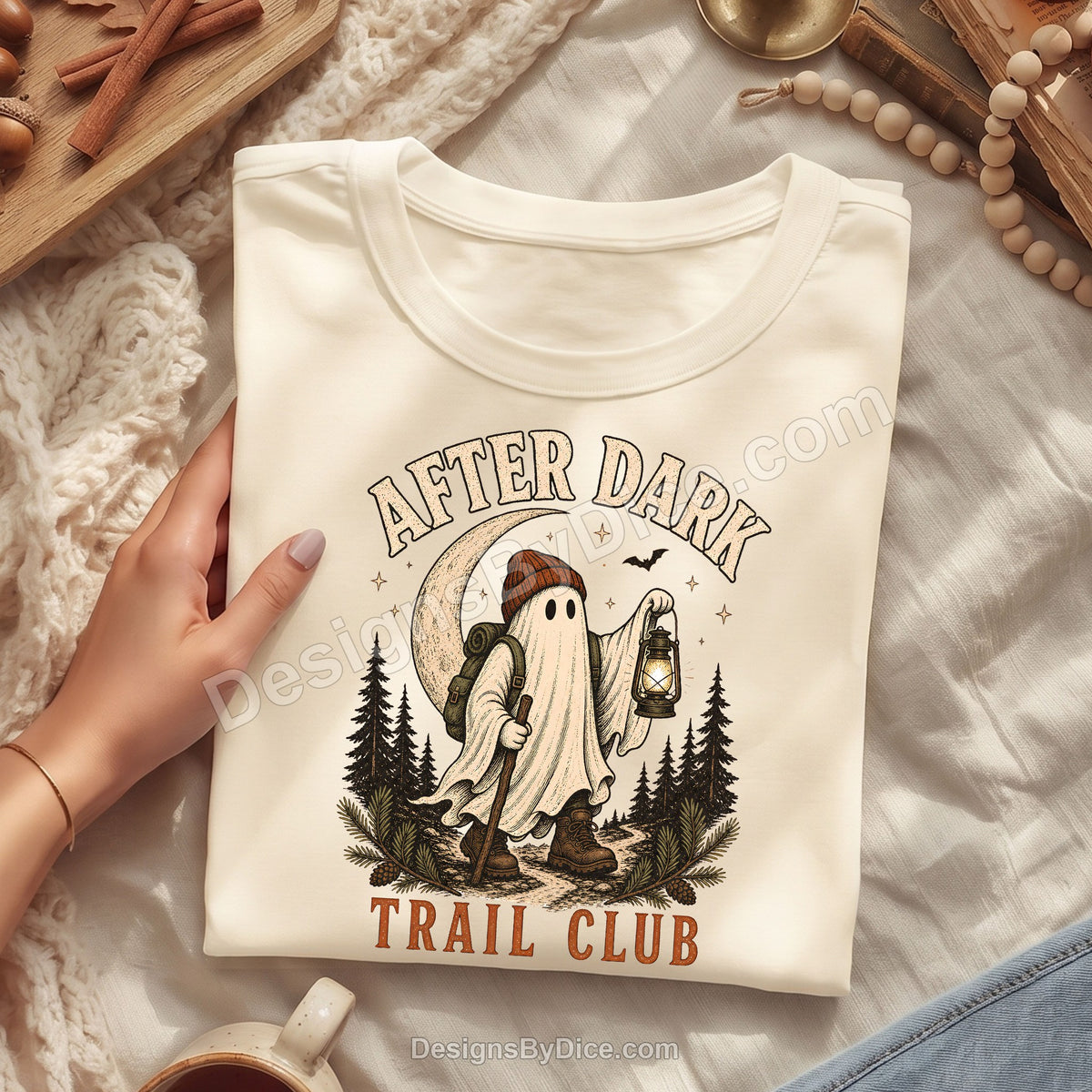After Dark Trail Club Shirt | Ghost Hiking & Camping Graphic Tee