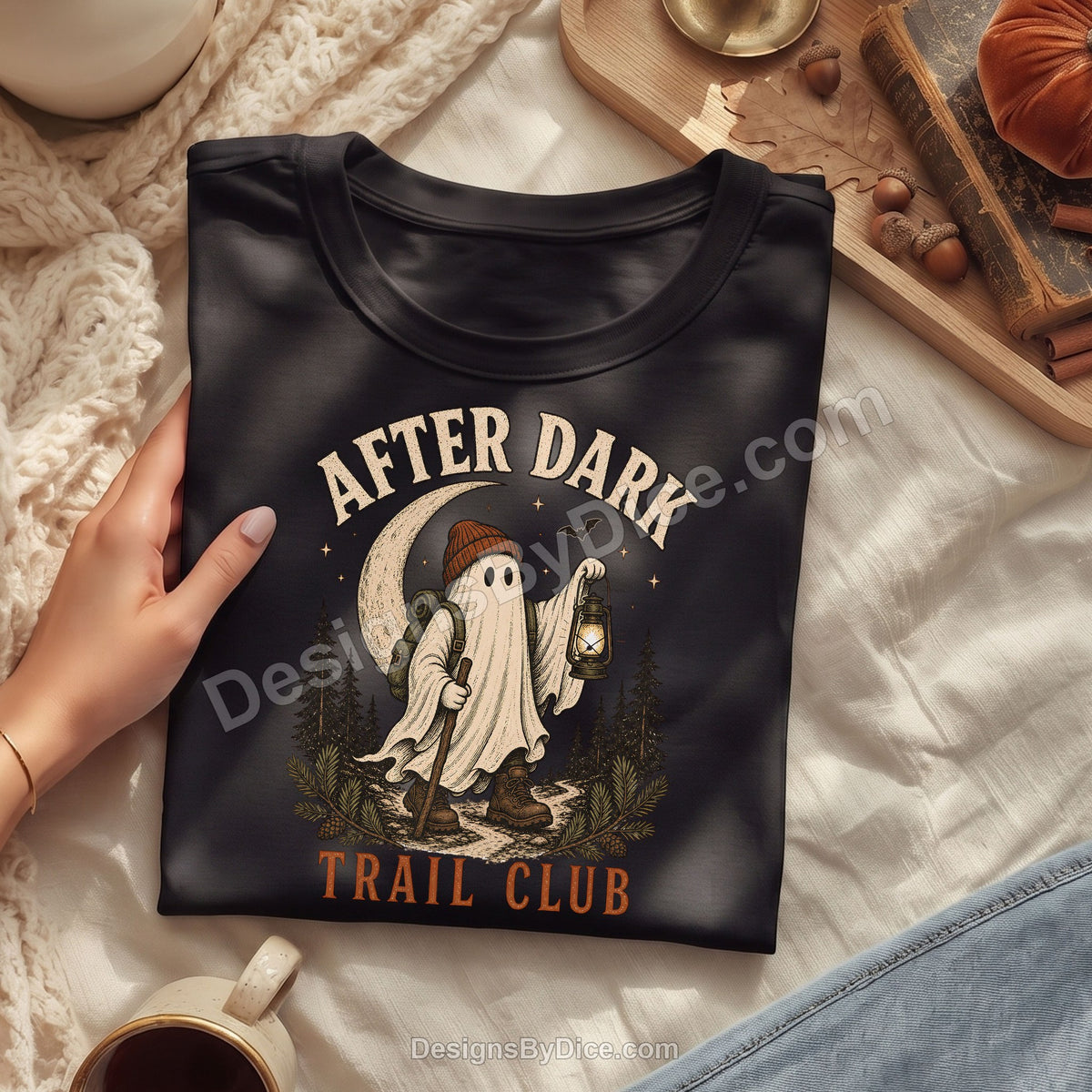 After Dark Trail Club Shirt | Ghost Hiking & Camping Graphic Tee