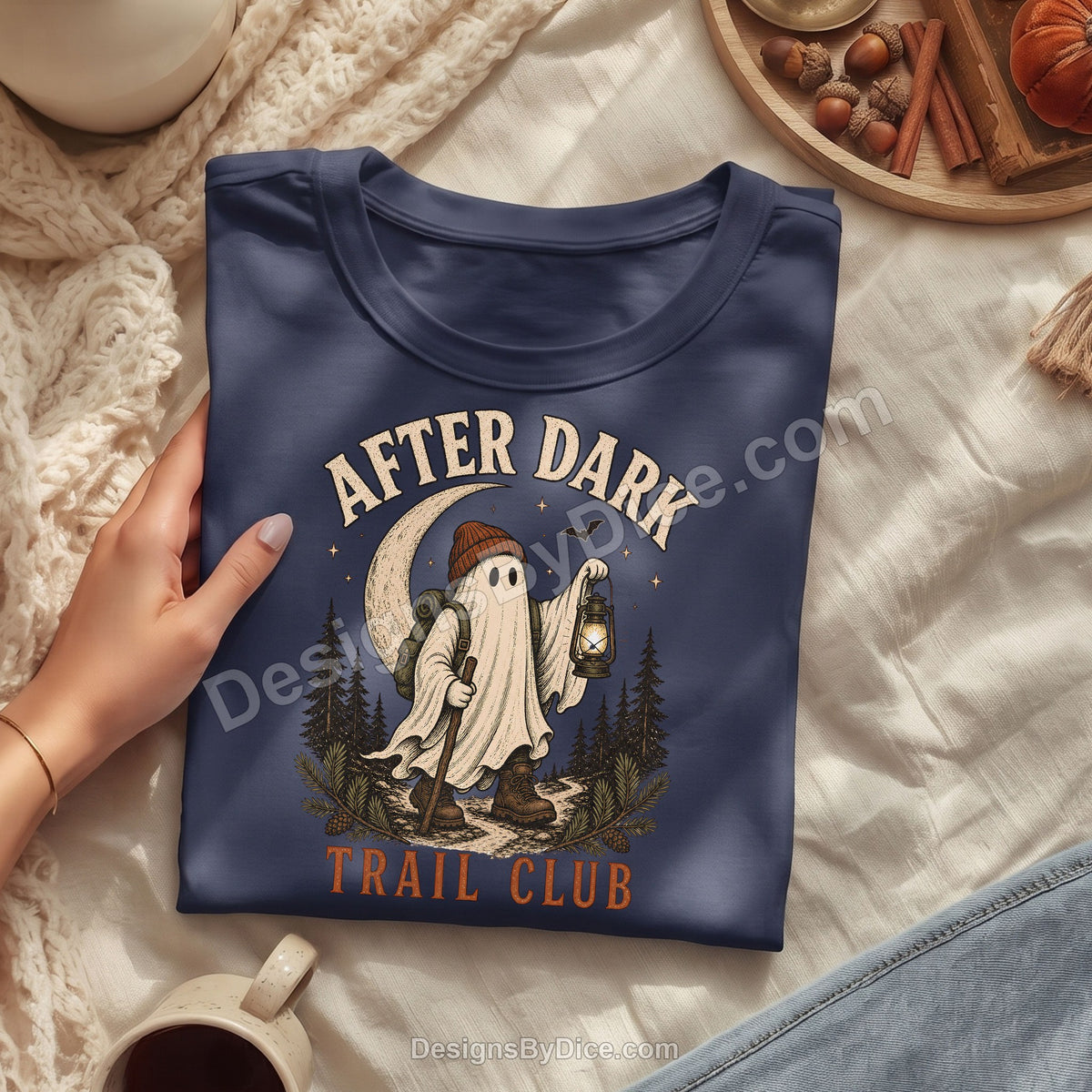 After Dark Trail Club Shirt | Ghost Hiking & Camping Graphic Tee