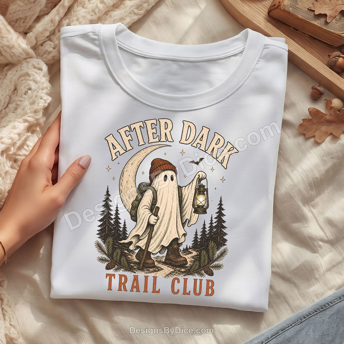 After Dark Trail Club Shirt | Ghost Hiking & Camping Graphic Tee