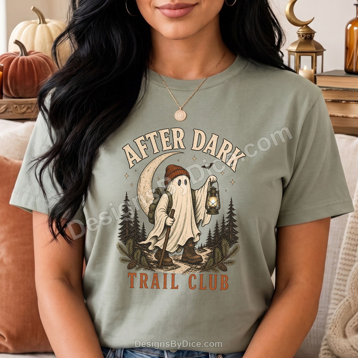 After Dark Trail Club Shirt | Ghost Hiking & Camping Graphic Tee