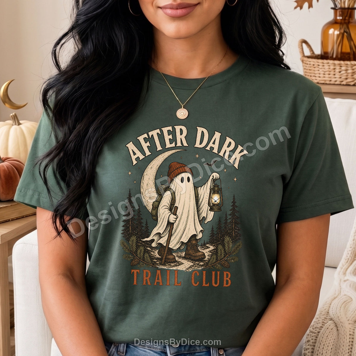 After Dark Trail Club Shirt | Ghost Hiking & Camping Graphic Tee