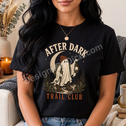 After Dark Trail Club Shirt | Ghost Hiking & Camping Graphic Tee
