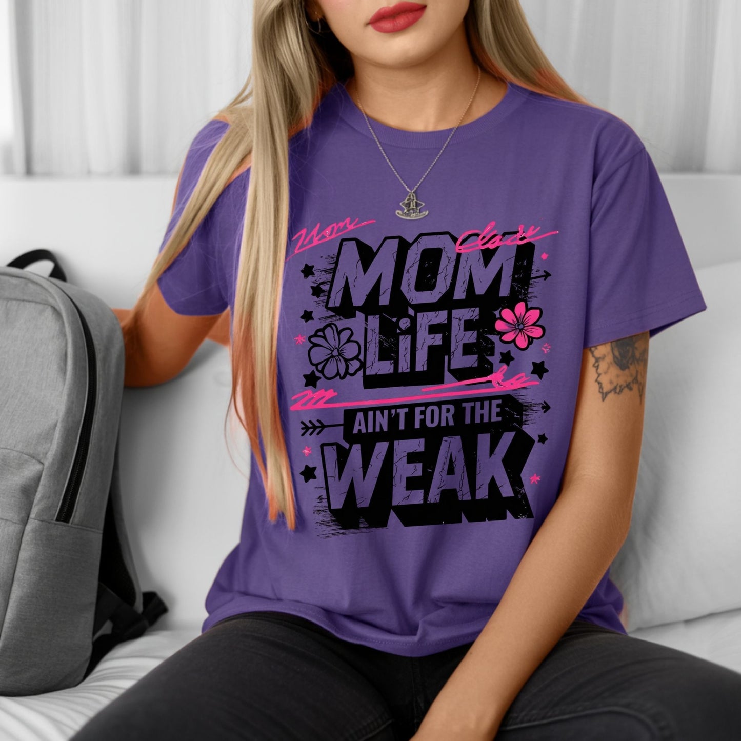Mom Life Ain’t For The Weak Shirt | Funny Strong Mom Graphic Tee