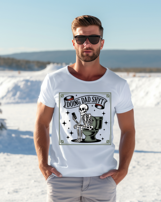Funny Skeleton Dad T-Shirt – Doing Dad Shyt