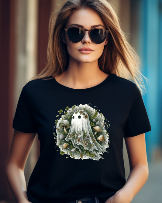 Vintage Ghost Watercolor Garden Tee