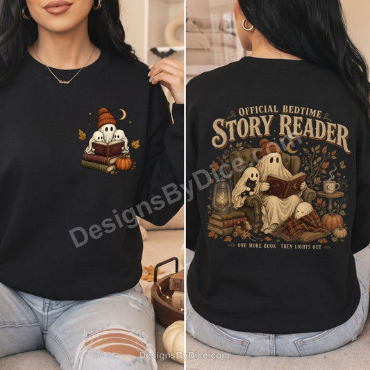 Official Bedtime Story Reader Sweatshirt | Cozy Ghost Crewneck