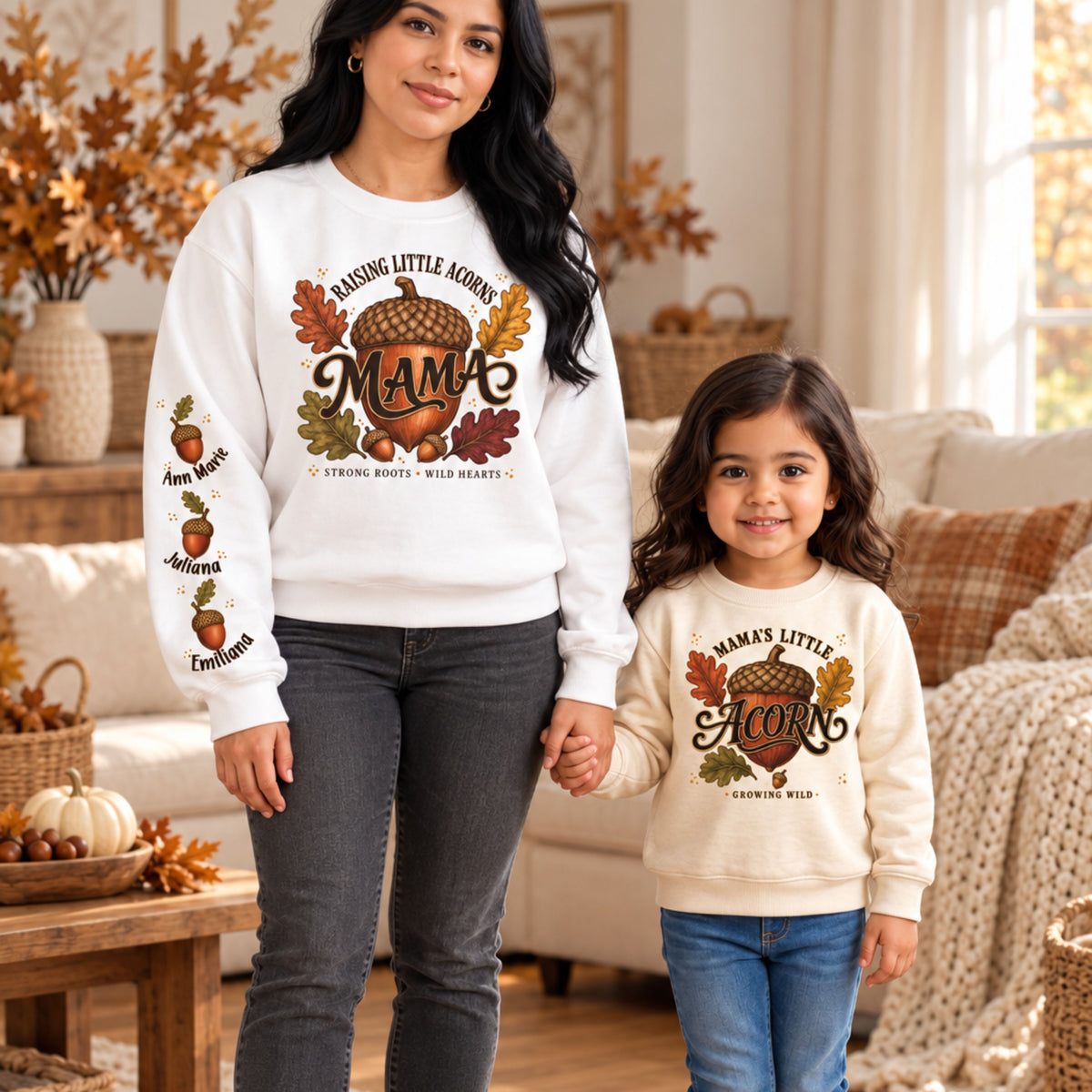 Personalized Mama & Toddler Sweatshirts | Raising Little Acorns
