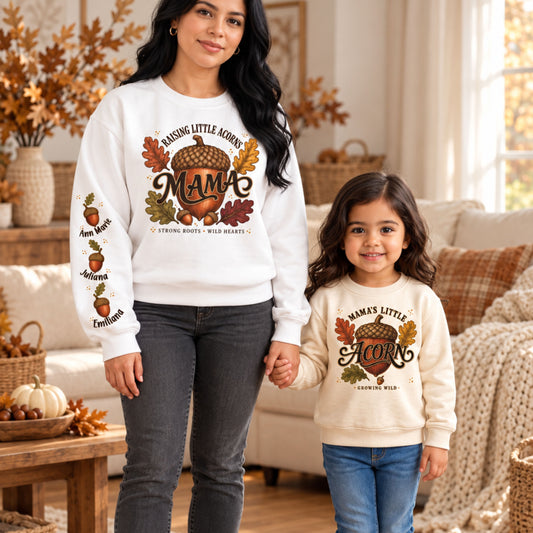 Personalized Mama & Toddler Sweatshirts | Raising Little Acorns