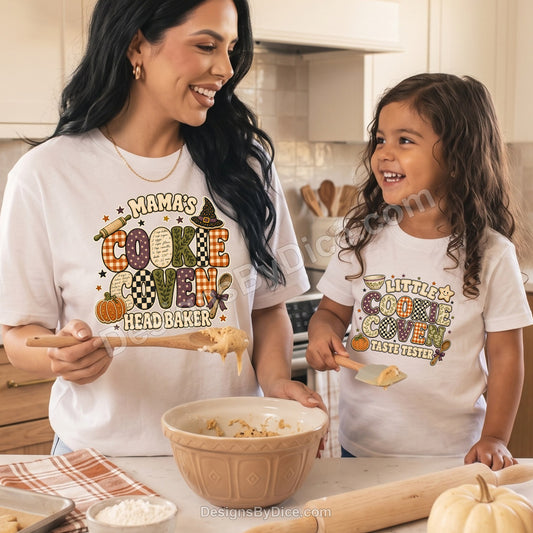 Mama & Mini Halloween Shirts | Matching Cookie Coven Baking Tees