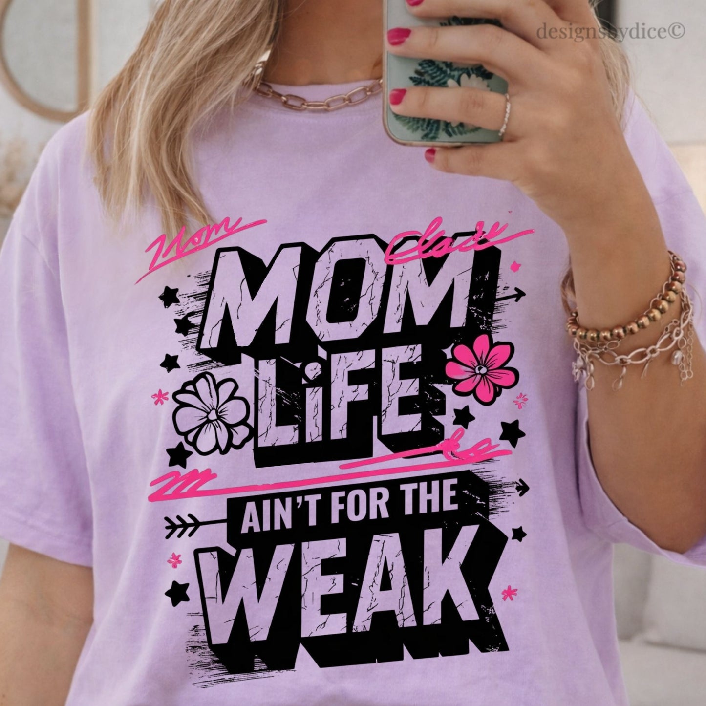Mom Life Ain’t For The Weak Shirt | Funny Strong Mom Graphic Tee